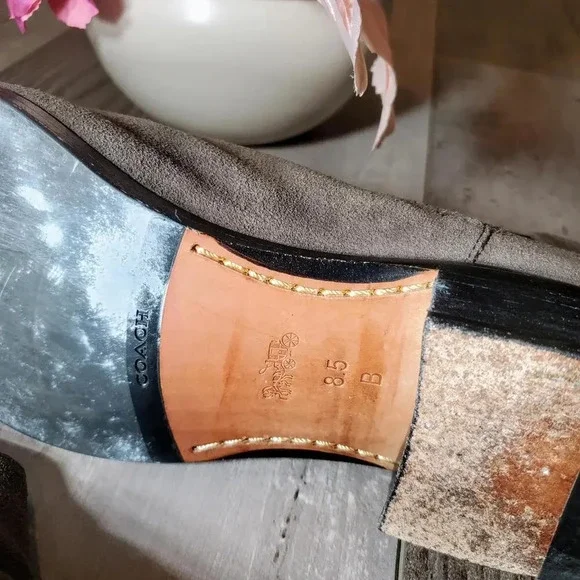 COACH Suffolk Suede Ankle Bootie (Q8709) Mink Women's Size 8.5B - Picture 11 of 12